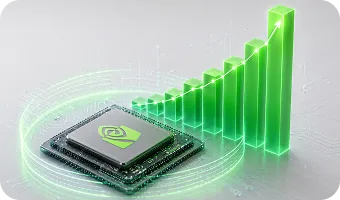 Gráfico de crescimento das ações da NVIDIA